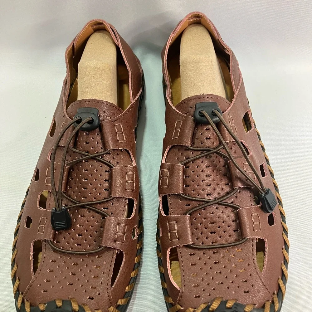 Brown Leather Men's Roman style Sandals